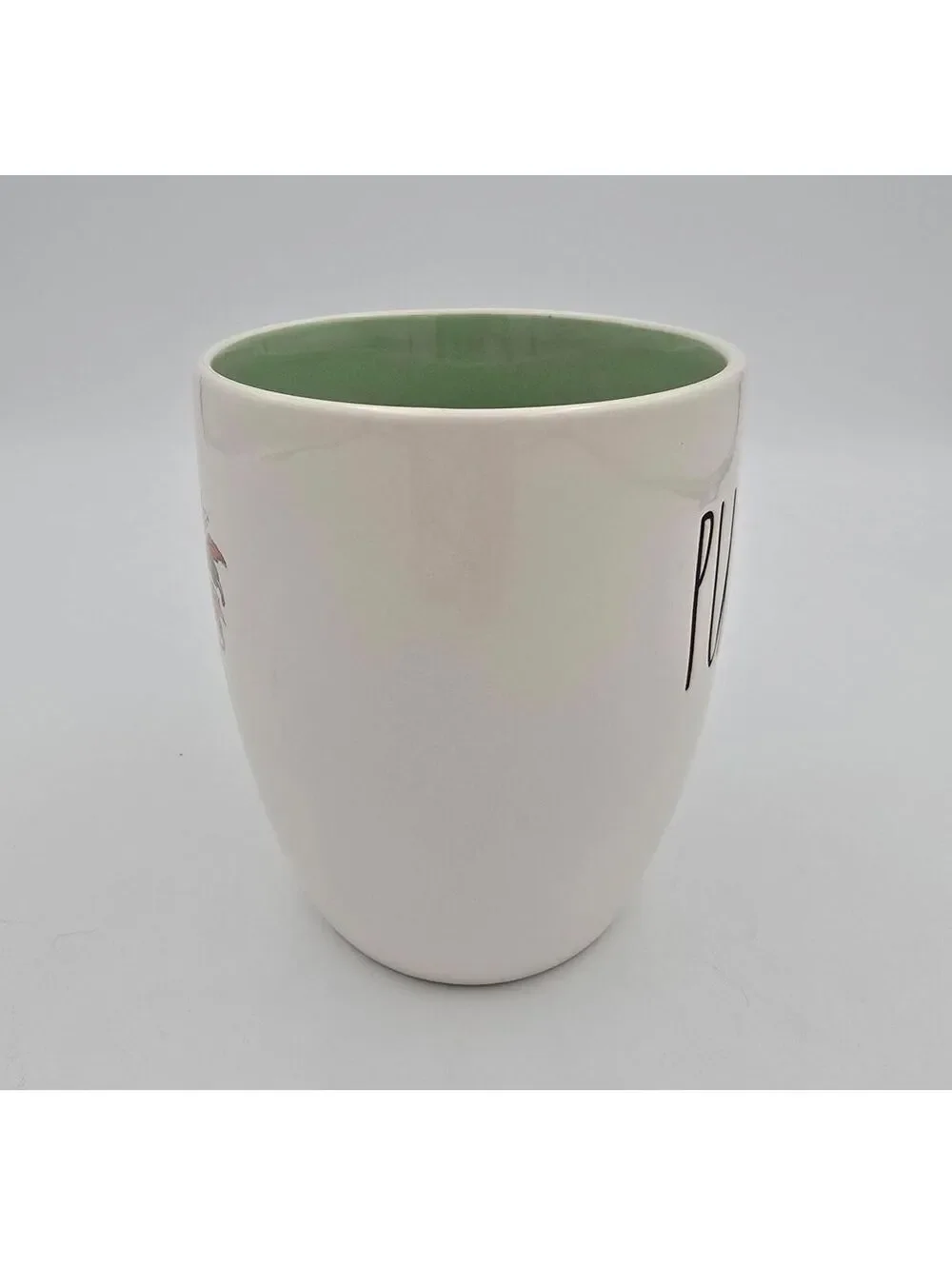 Rae Dunn Pumpkin Spice Fall Mug Basket Design Green Interior